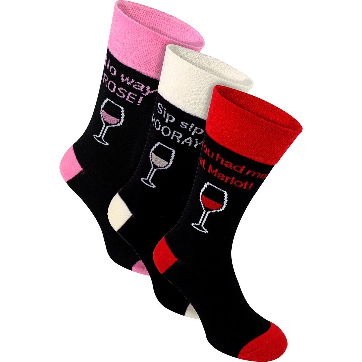 Originelle Socken mit Wein-Sprüchen