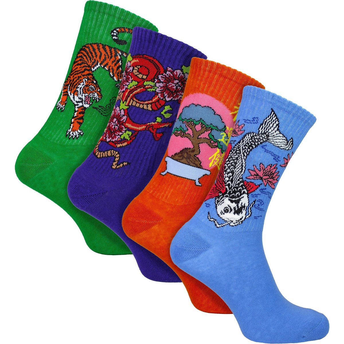 Japanische Motivsocken im 4er-Pack