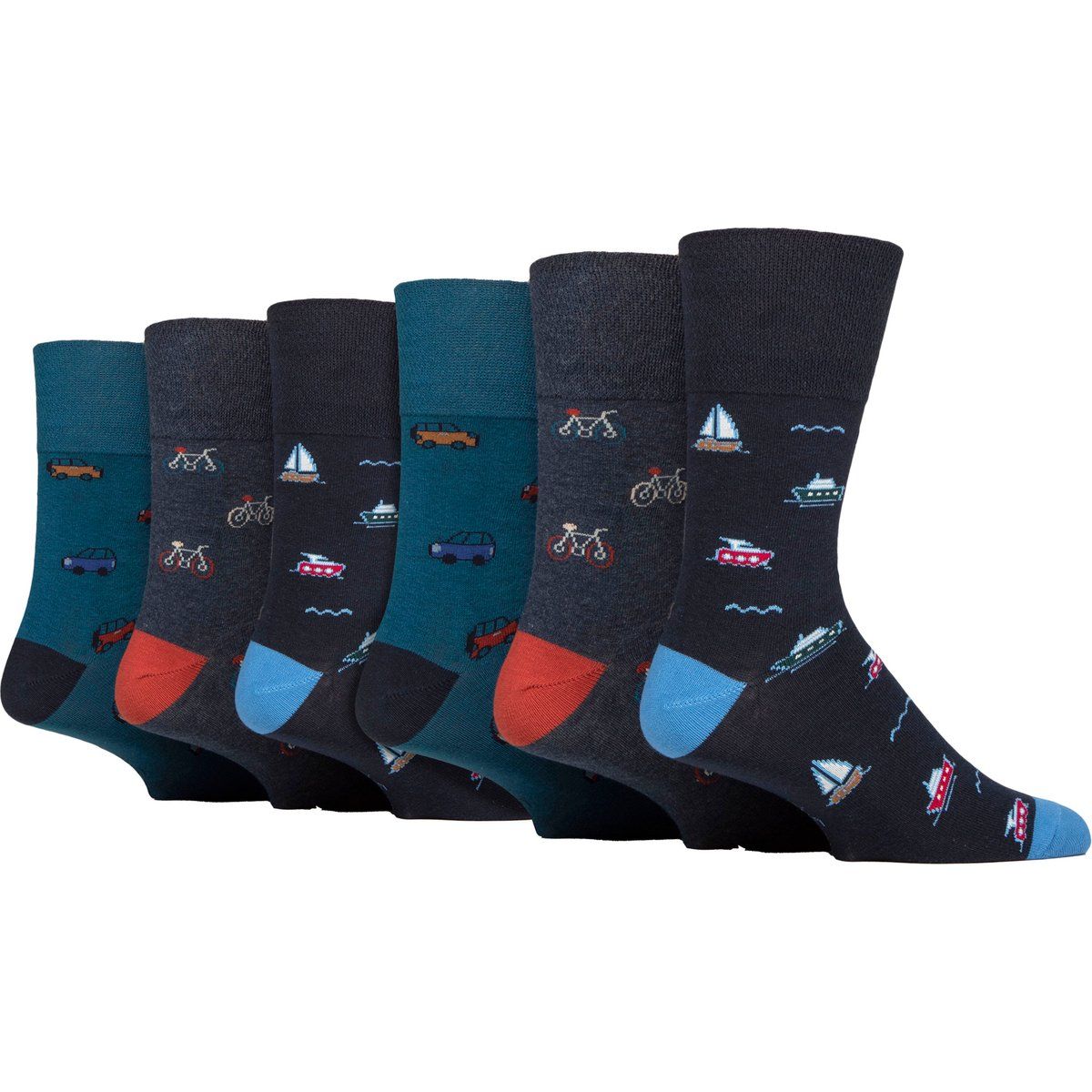 Gemusterte Socken mit Soft-Griff