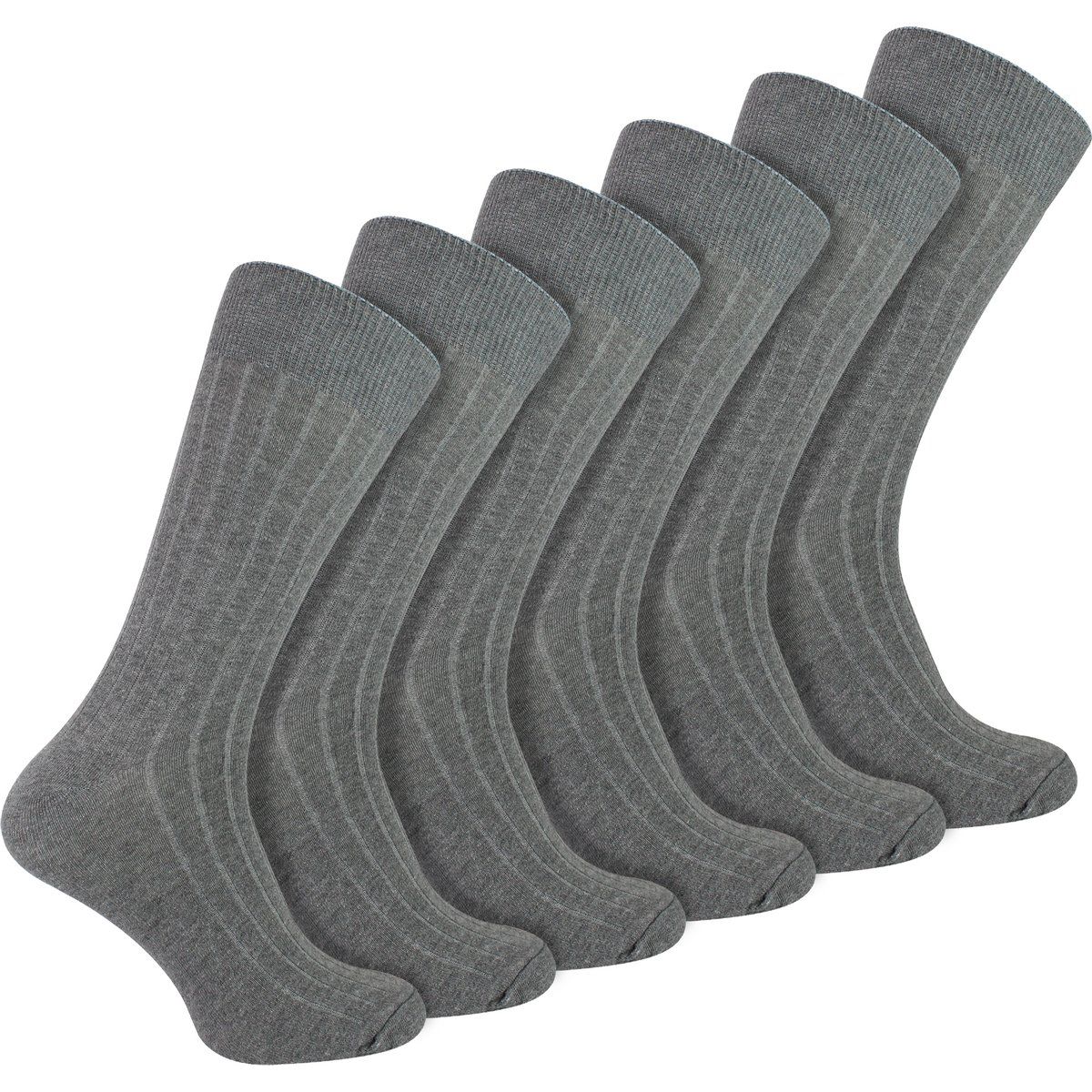 Gerippte Baumwoll-Wadensocken im Set