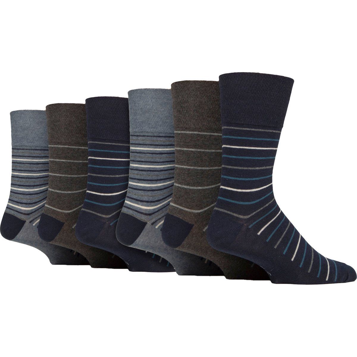 Gestreifte weiche Baumwollsocken für Herren