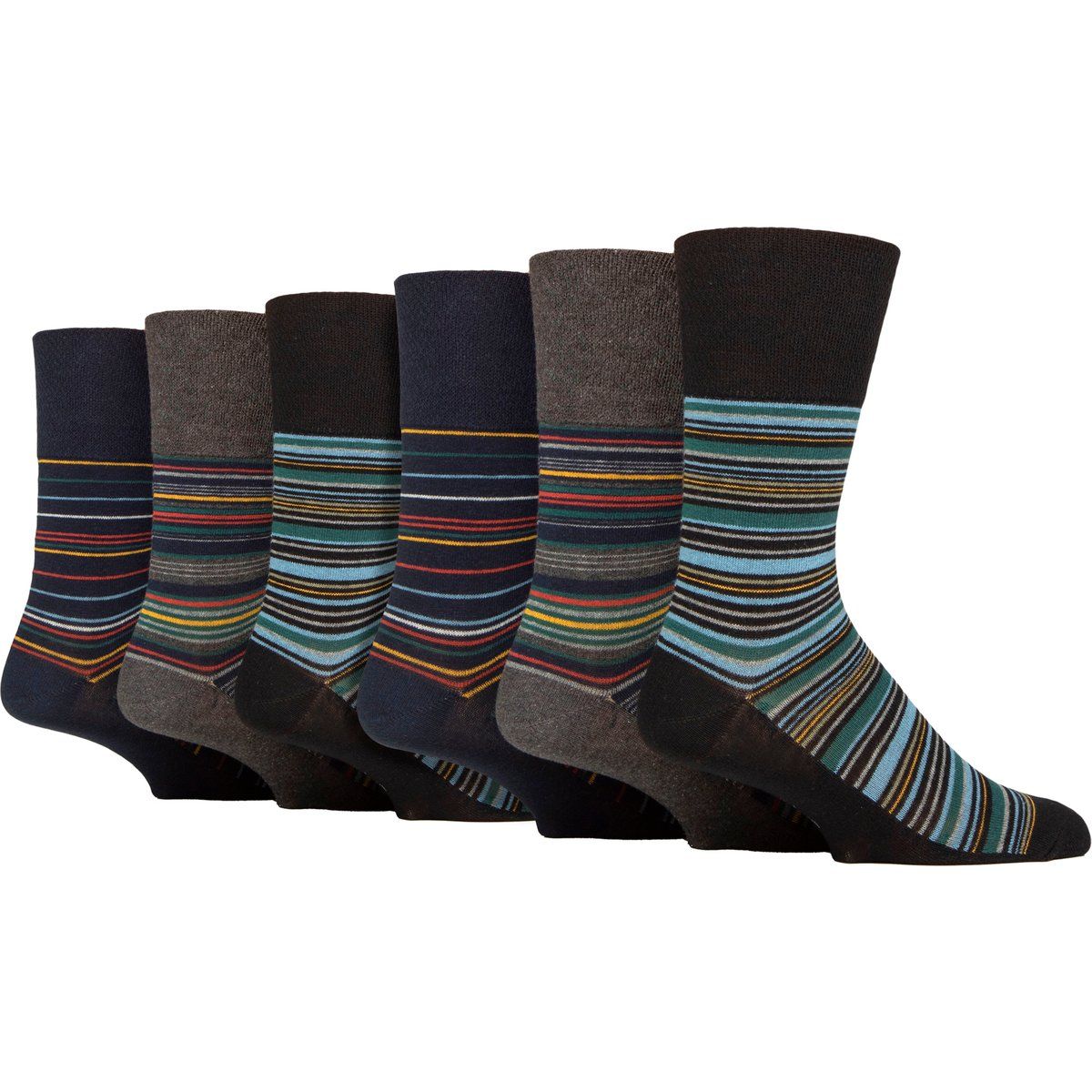 Nicht-elastische Baumwollsocken mit Streifenmuster