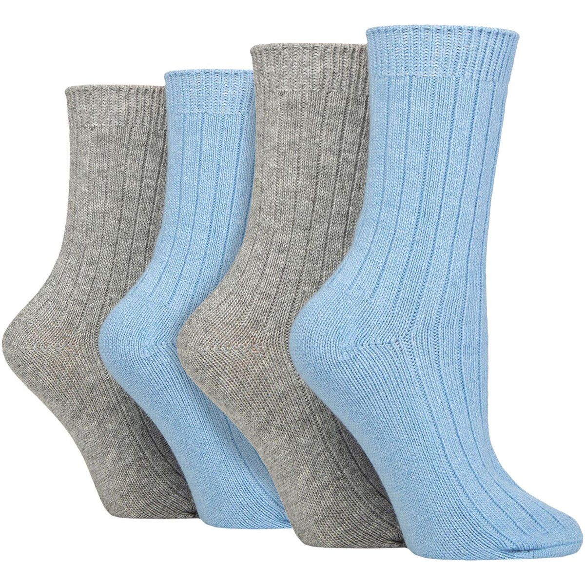 Gerippte Woll- und Kaschmirsocken