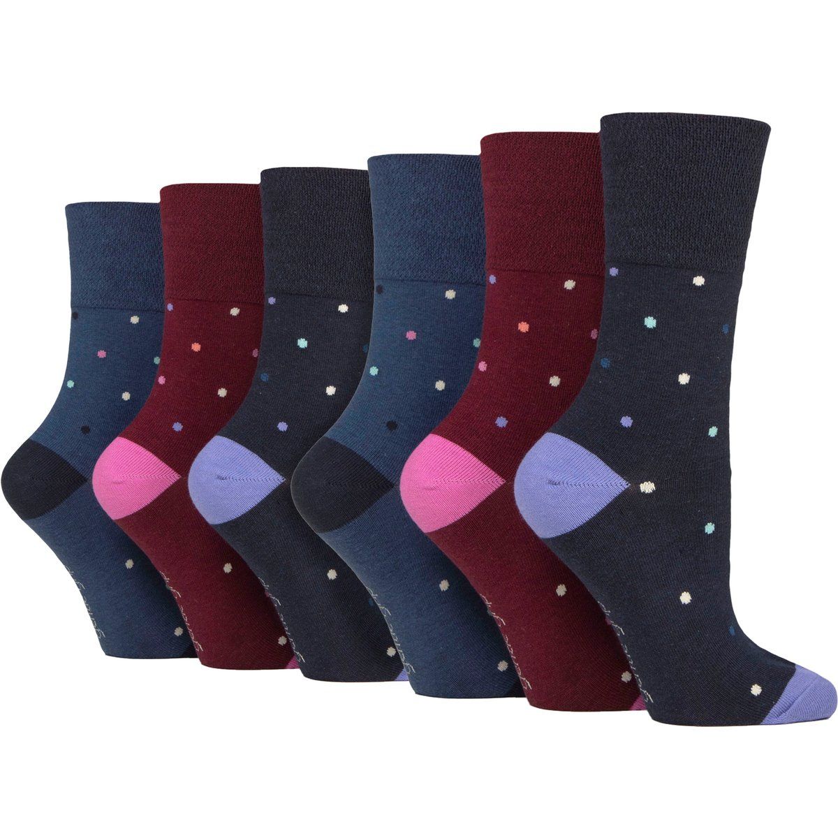 Weiche nicht einengende Polka-Dot-Socken