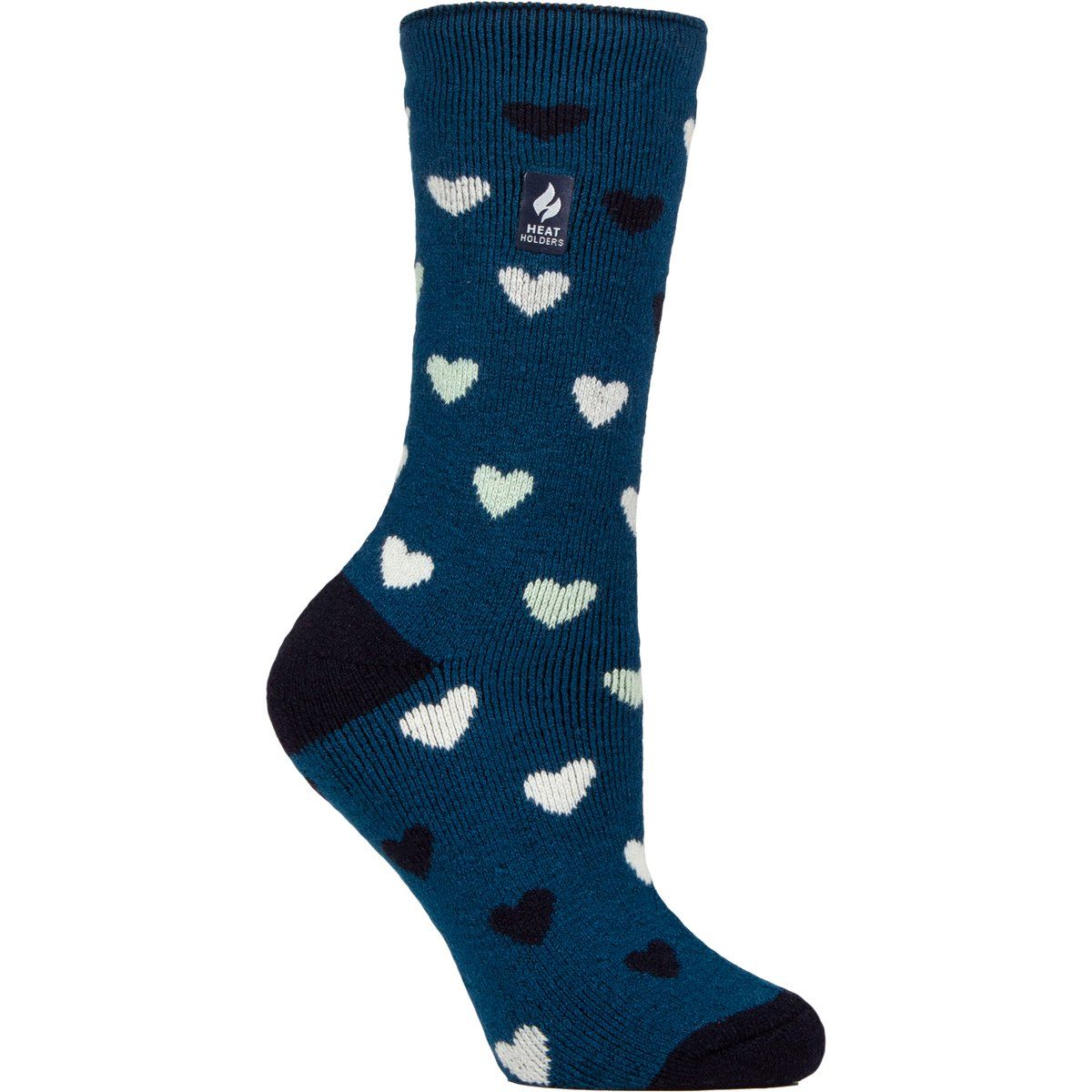 Gemusterte Thermo-Socken mit Herzmotiv