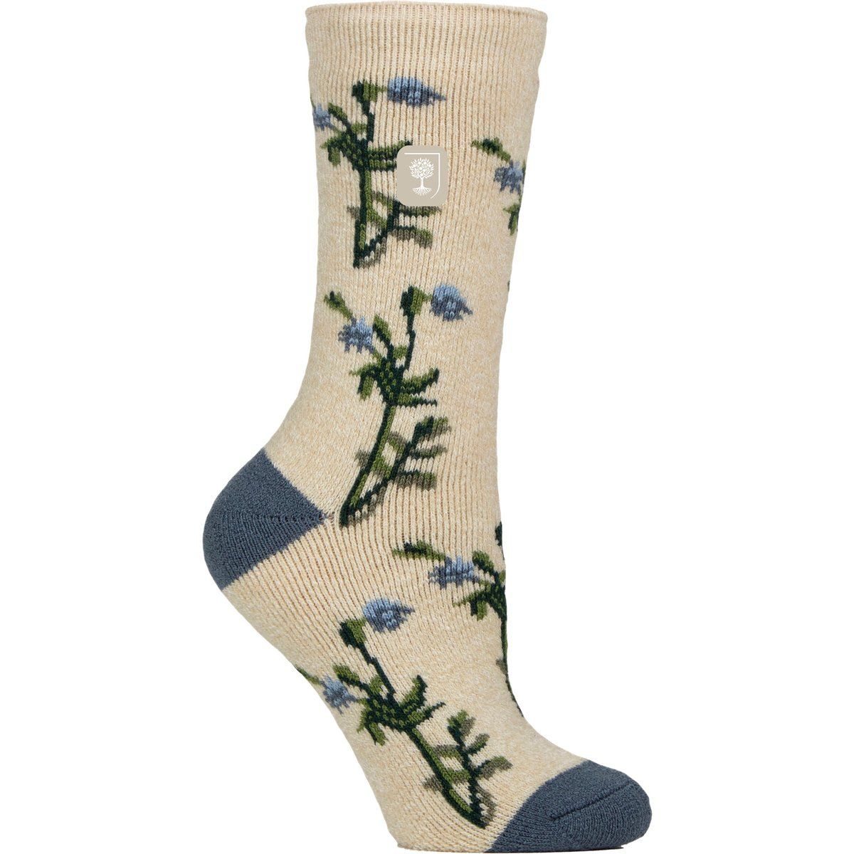 Thermo-Socken mit botanischem Print