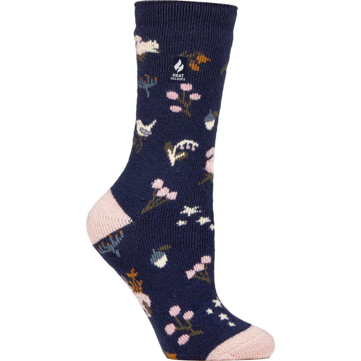 Gemusterte Thermosocken mit Blumenprint