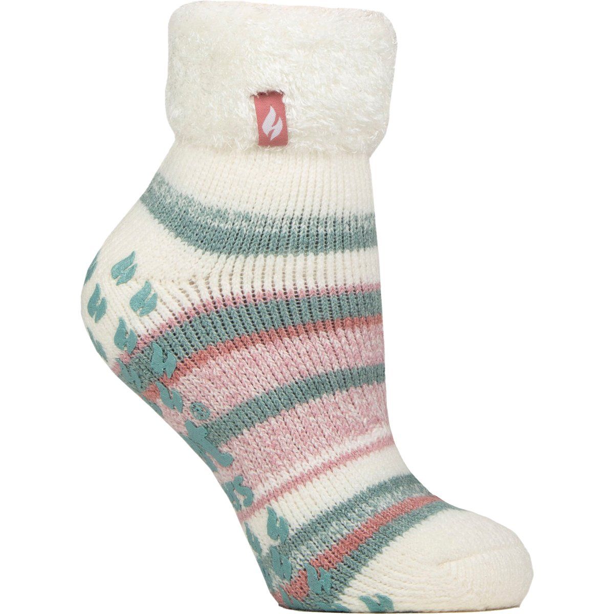 Weiche gestreifte Thermo-Lounge-Socken