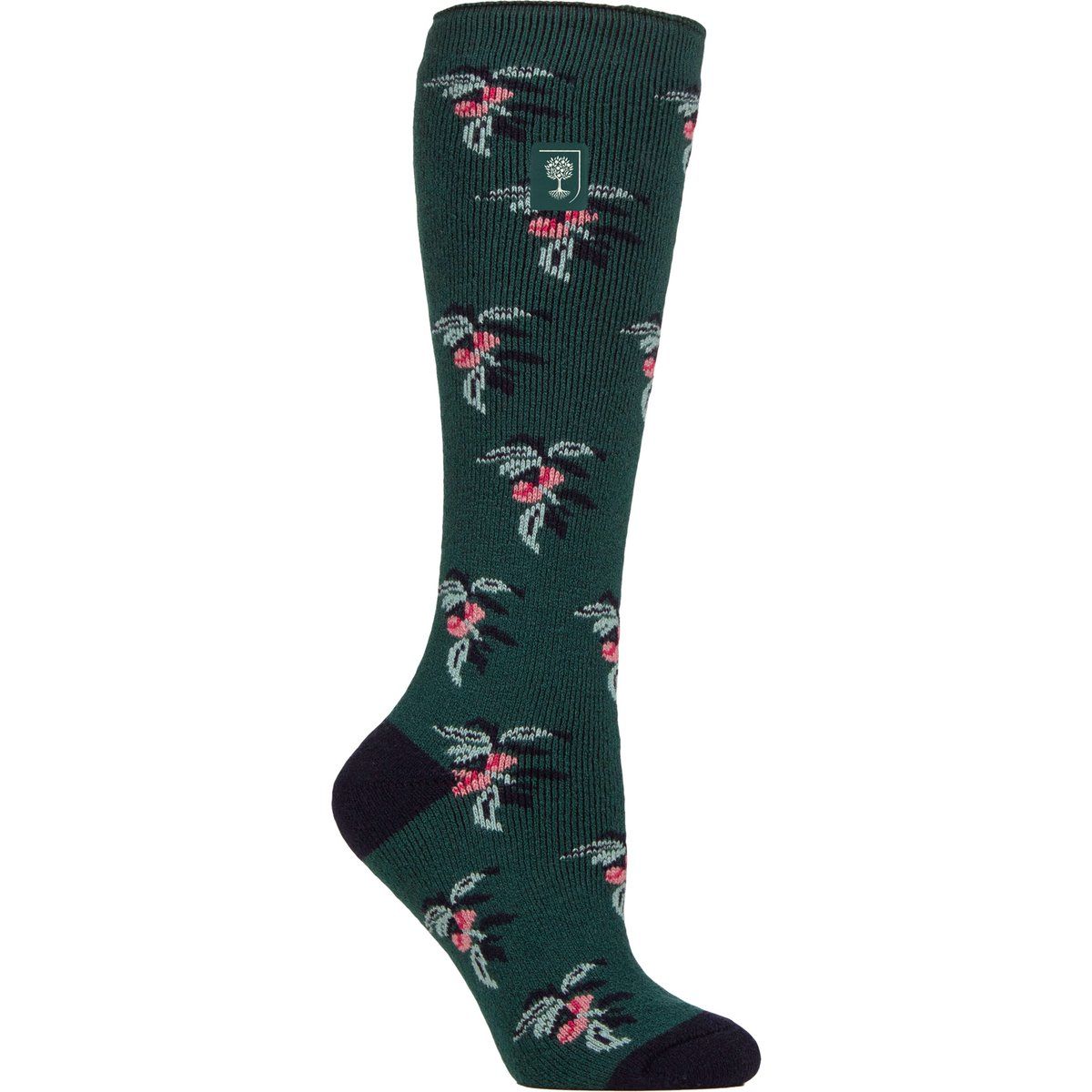 Botanische Gummistiefelsocken mit Fruchtmuster