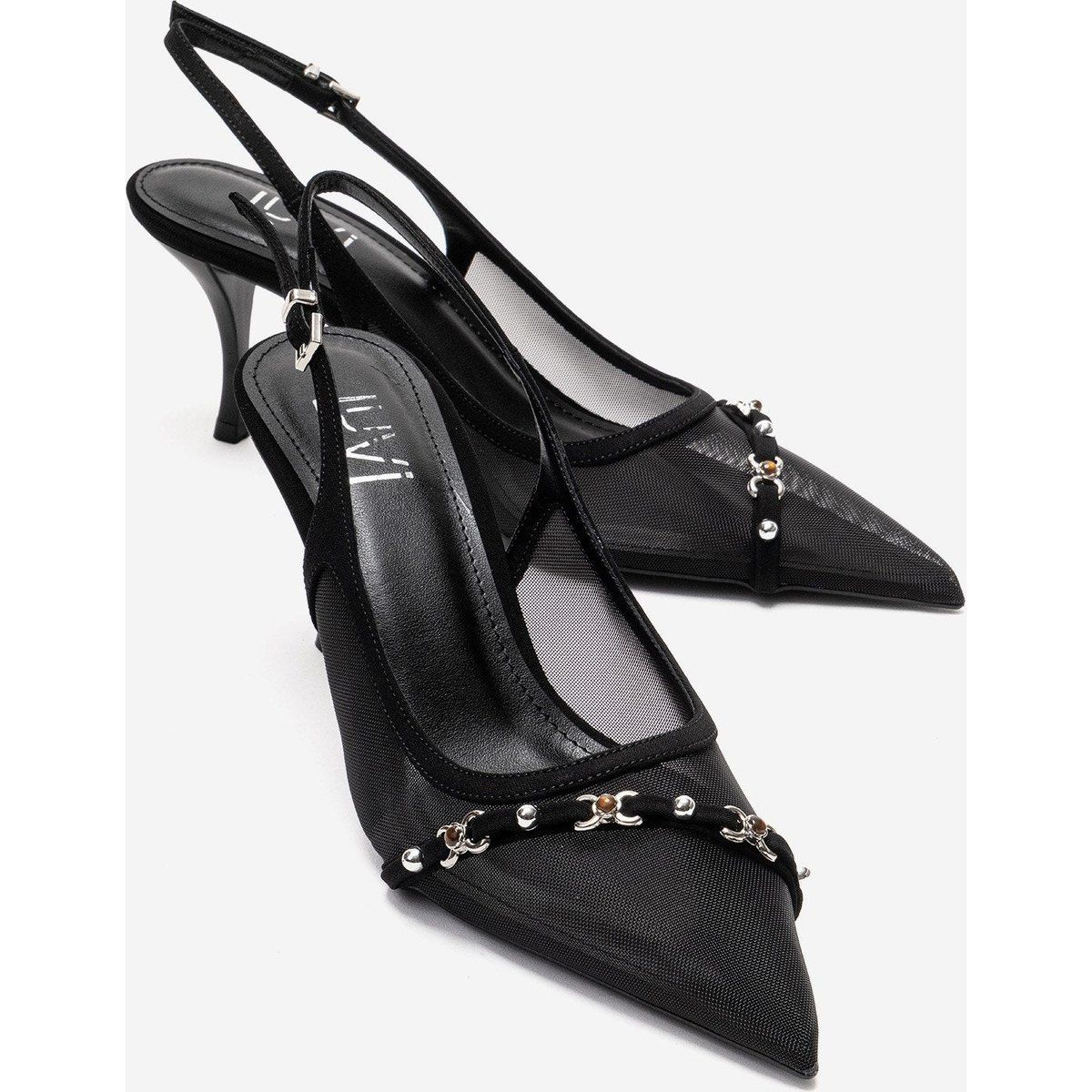 Stiletto-Pumps mit Mesh-Details