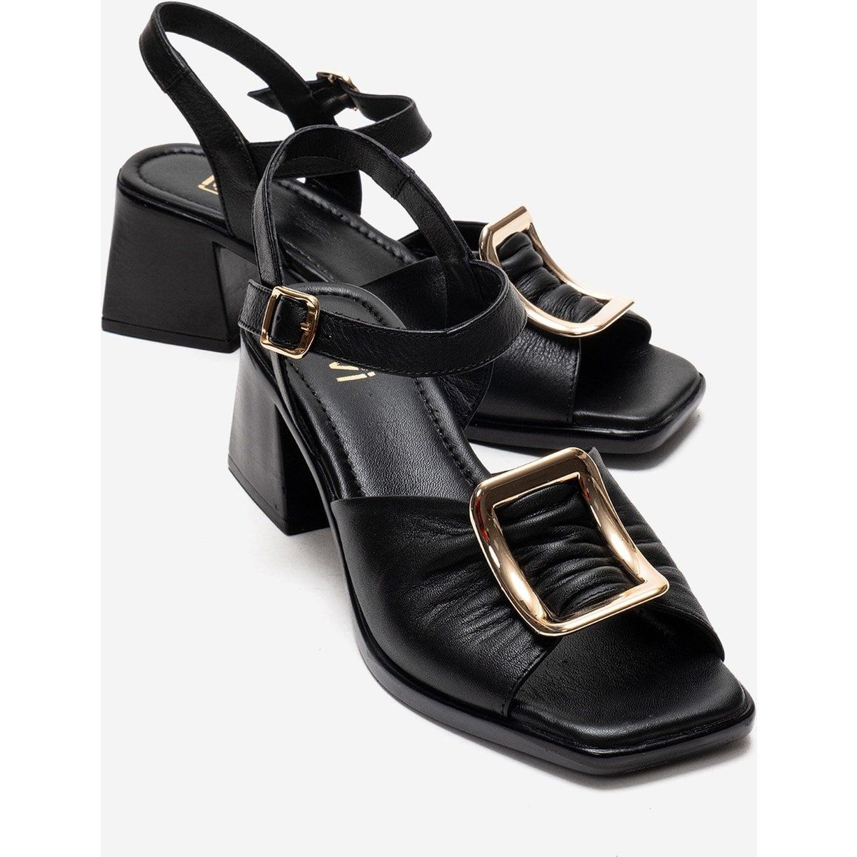 Elegante Blockabsatz-Sandalen mit Schnalle