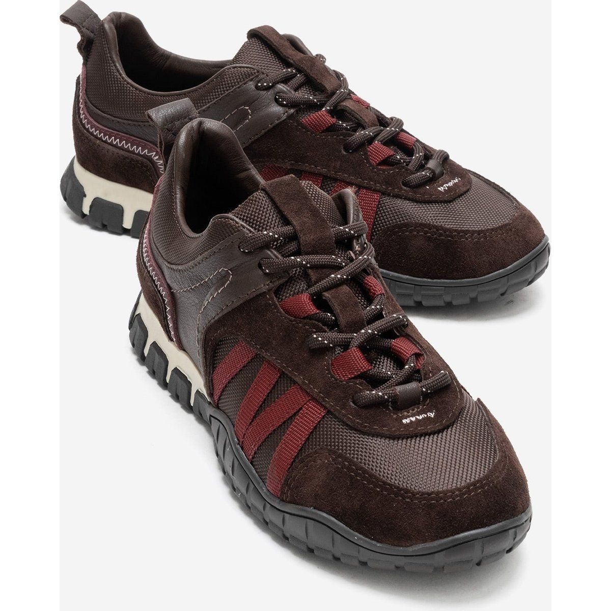 Fiera Leder- und Mesh-Sneaker