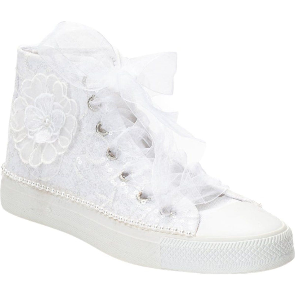 High-Top Braut-Sneaker aus Spitze