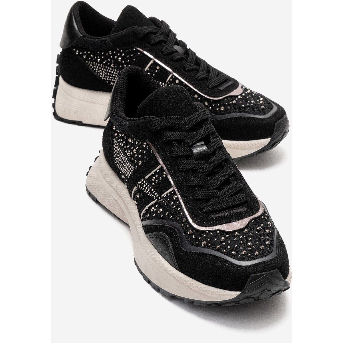 Verzierter Plateausneaker mit Strass