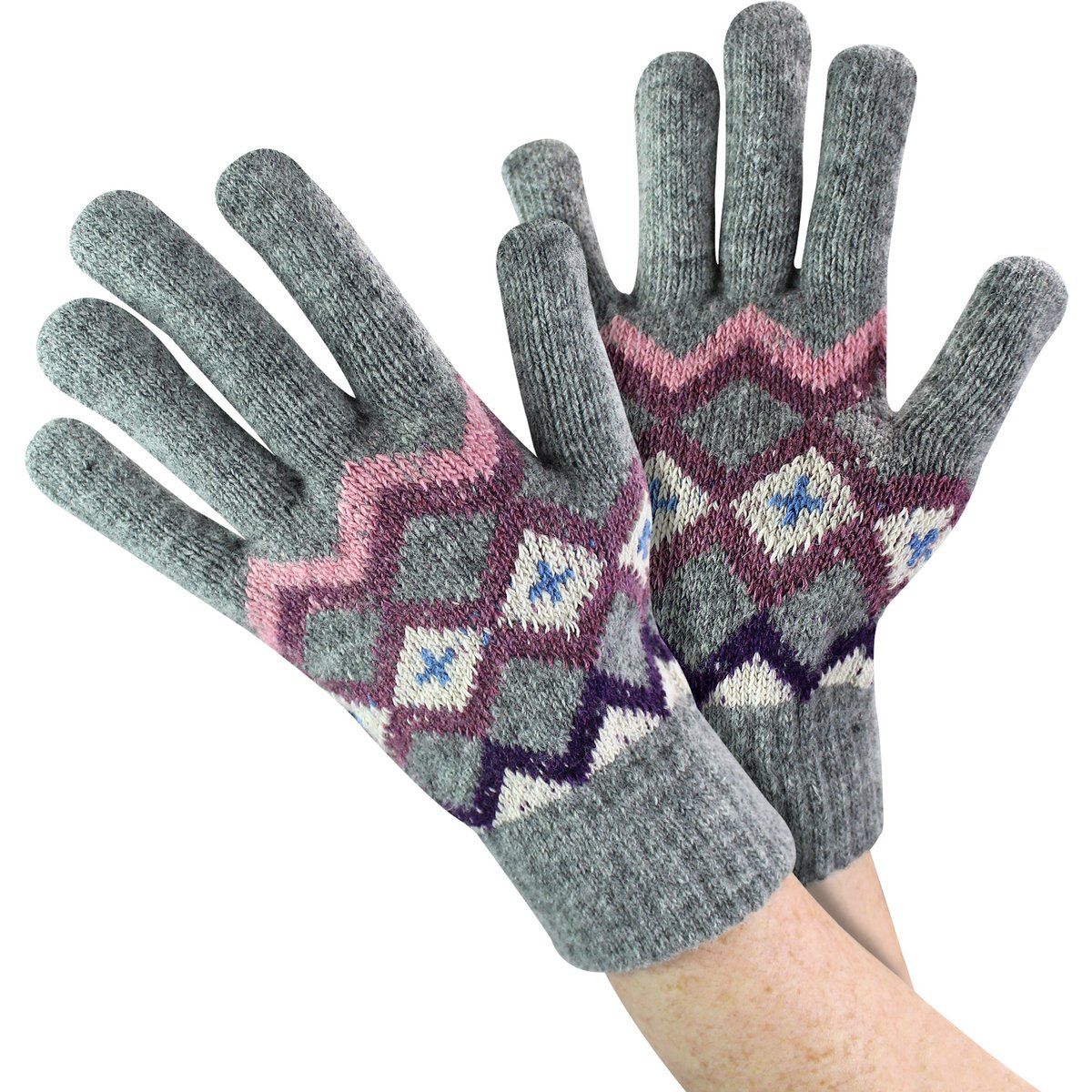 Kuschelige Fairisle Wollmix-Handschuhe