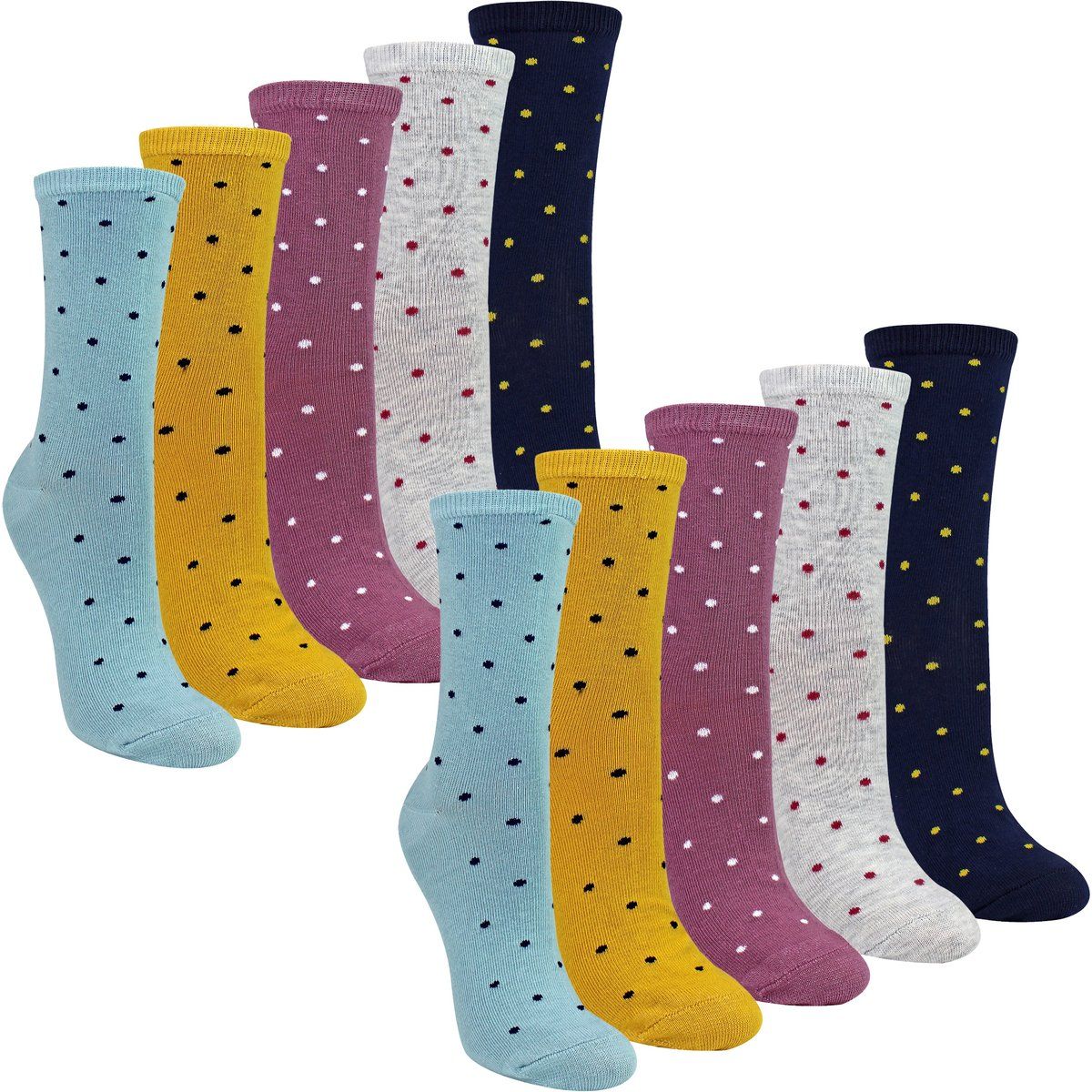 Verspielte Polka-Dot-Baumwollsocken