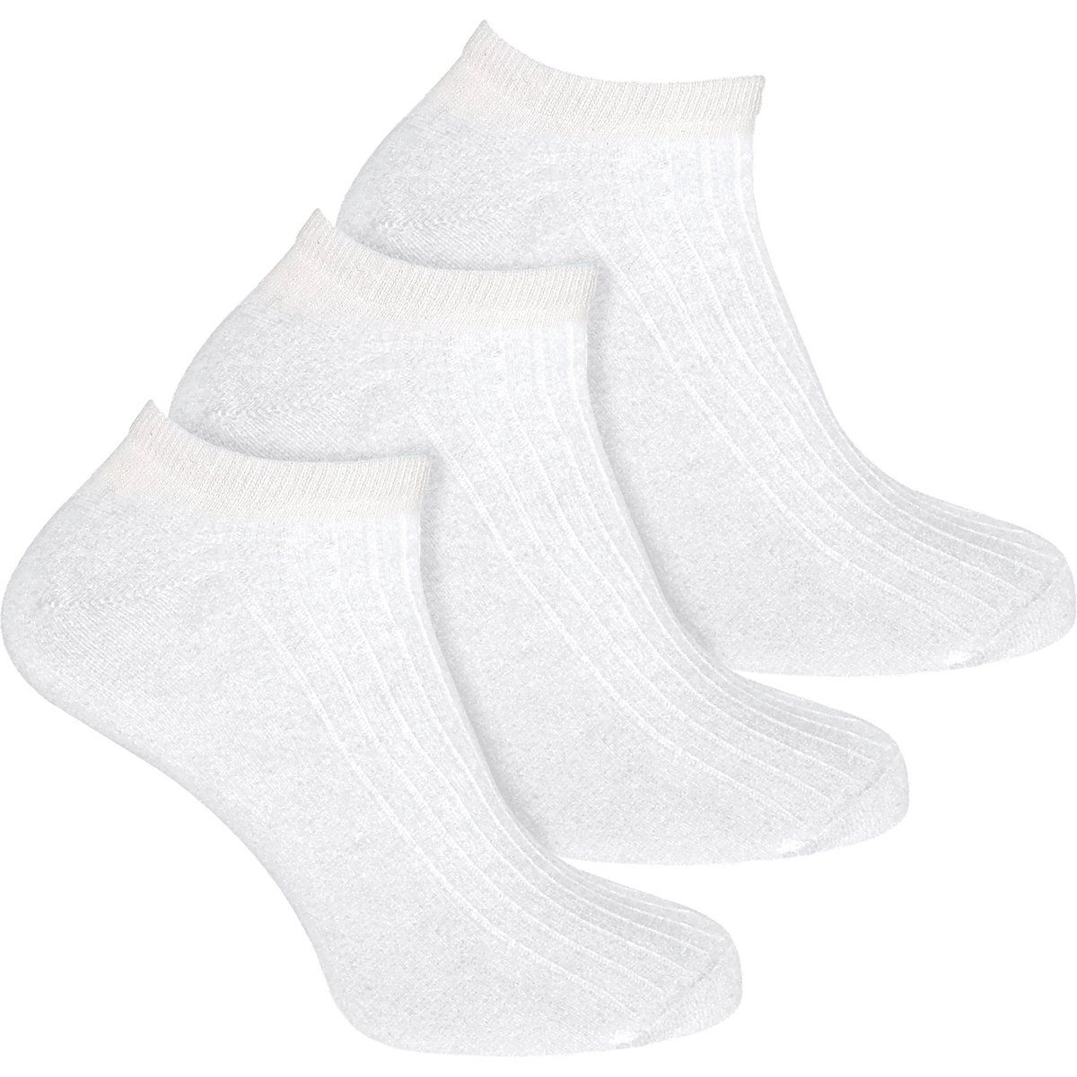 Gerippte Baumwoll-Sneakersocken