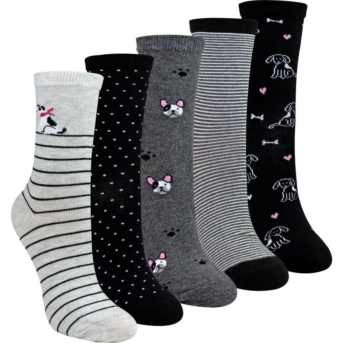 Verspielte Baumwollsocken mit Hundemotiv