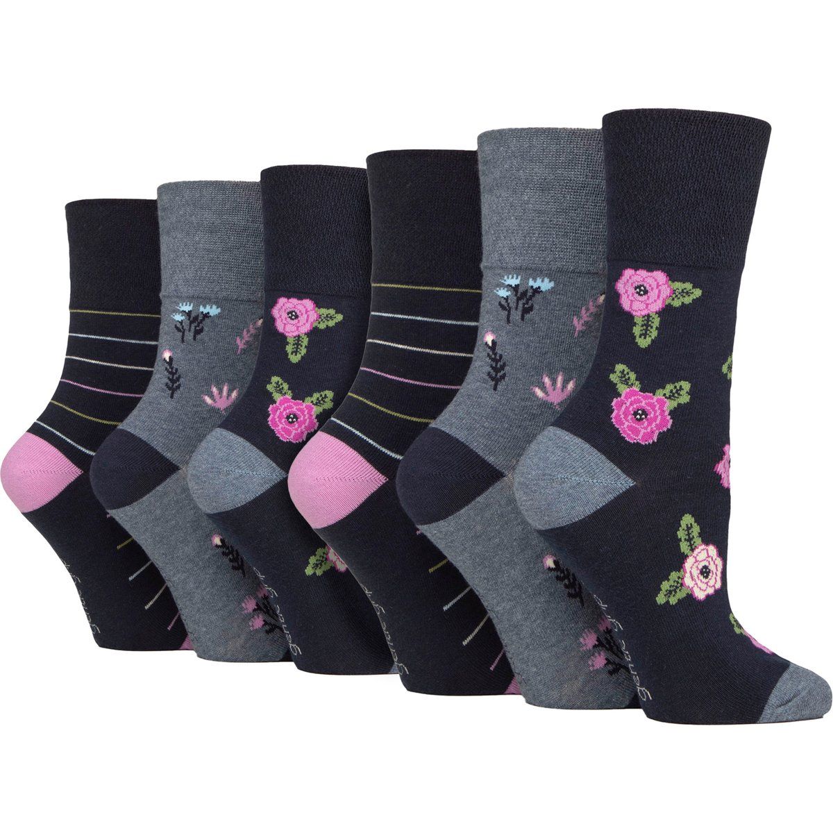 Gemusterte venenfreundliche Baumwollsocken