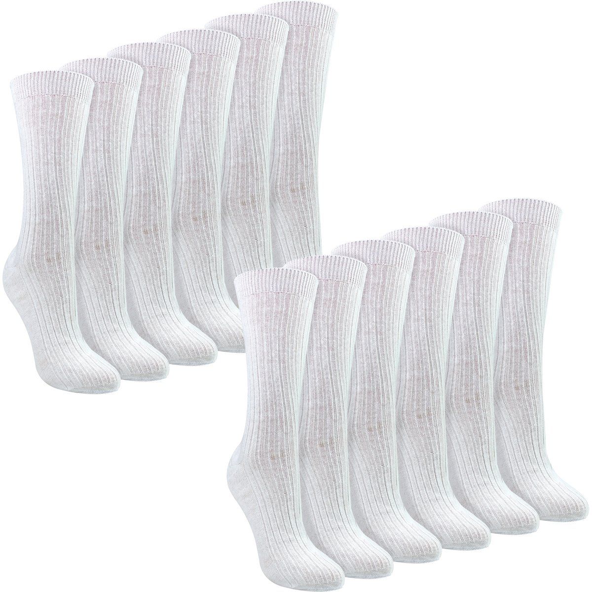 Weiche atmungsaktive gerippte Baumwollsocken