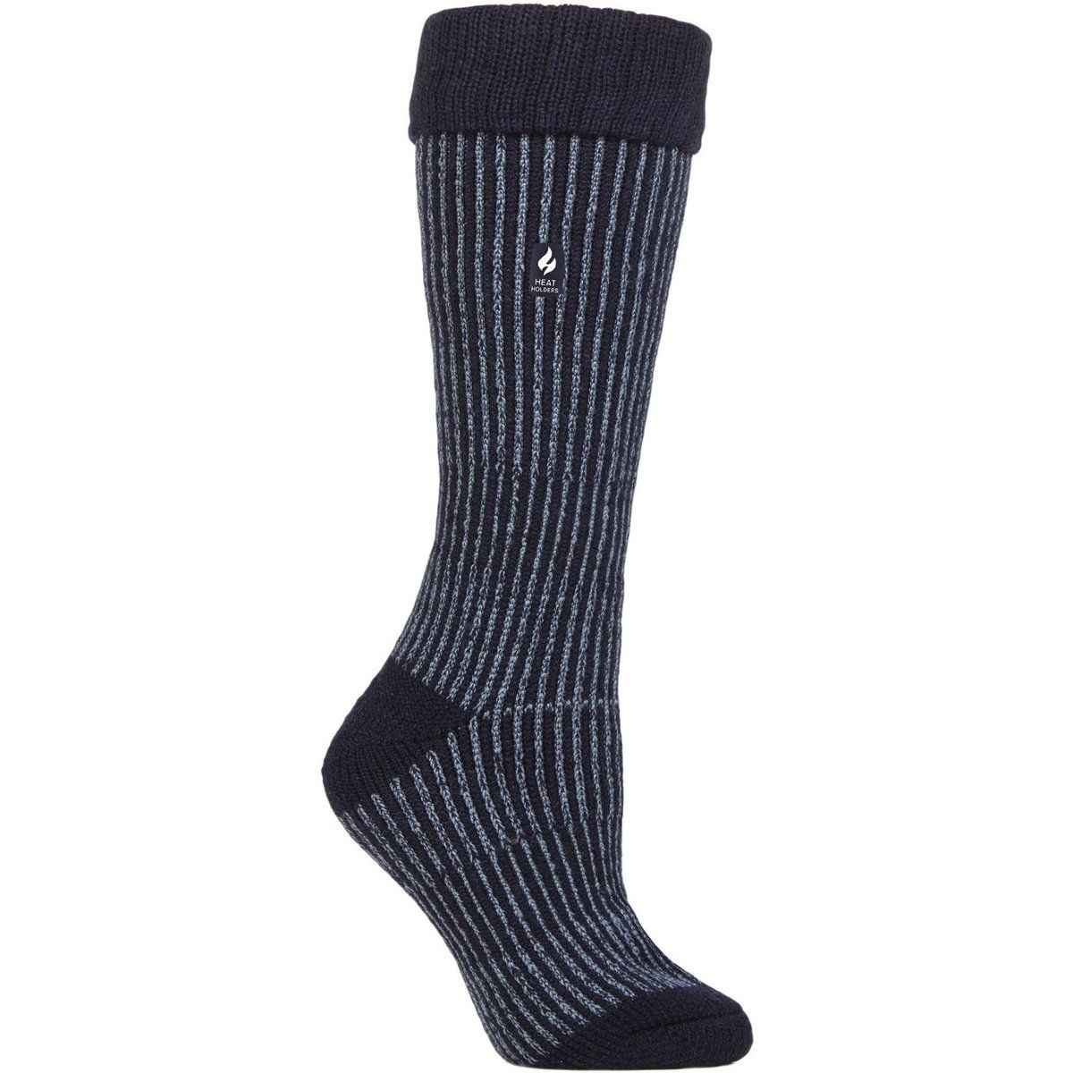 Kniehohe Rippstrick-Thermosocken