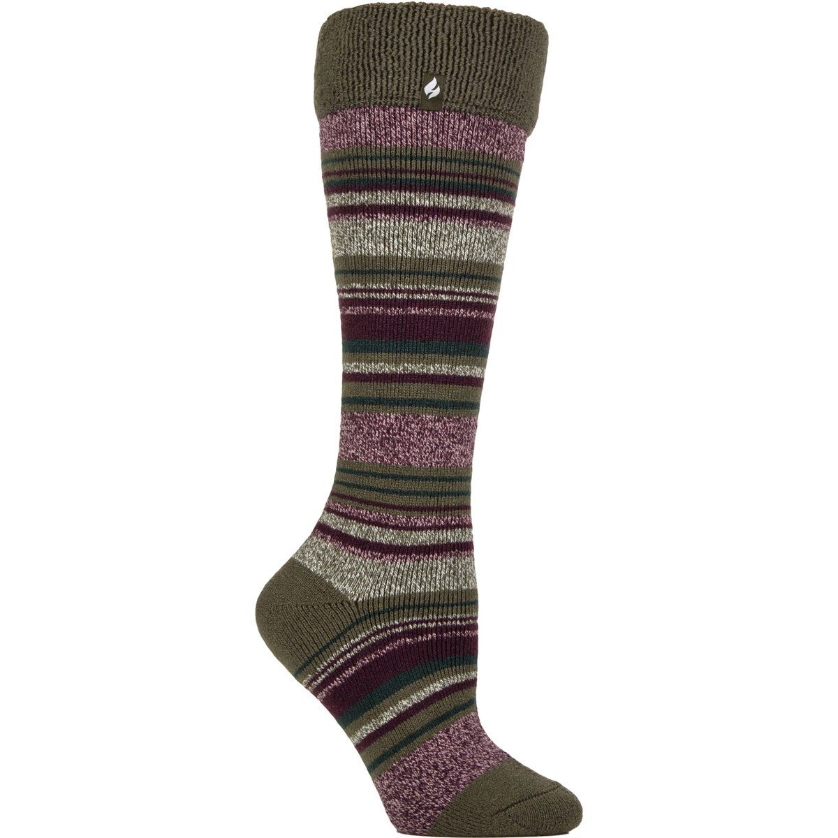 Thermo-Gummistiefelsocken mit Streifenmuster