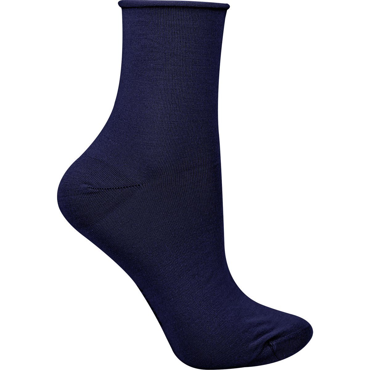 Nahtlose Bambus-Komfortsocken mit Rollrand