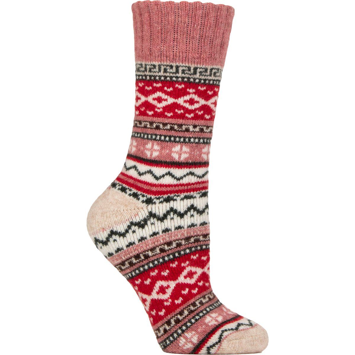 Gepolsterte Fair-Isle Wandersocken