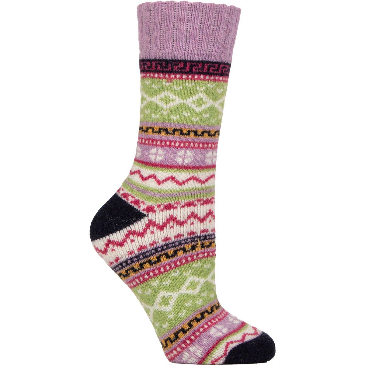 Fair Isle Wollmischung Wandersocken