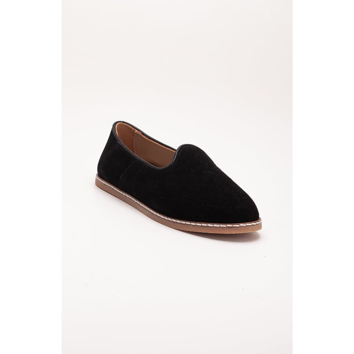 Minimalistische Wildleder Slip-On Slipper