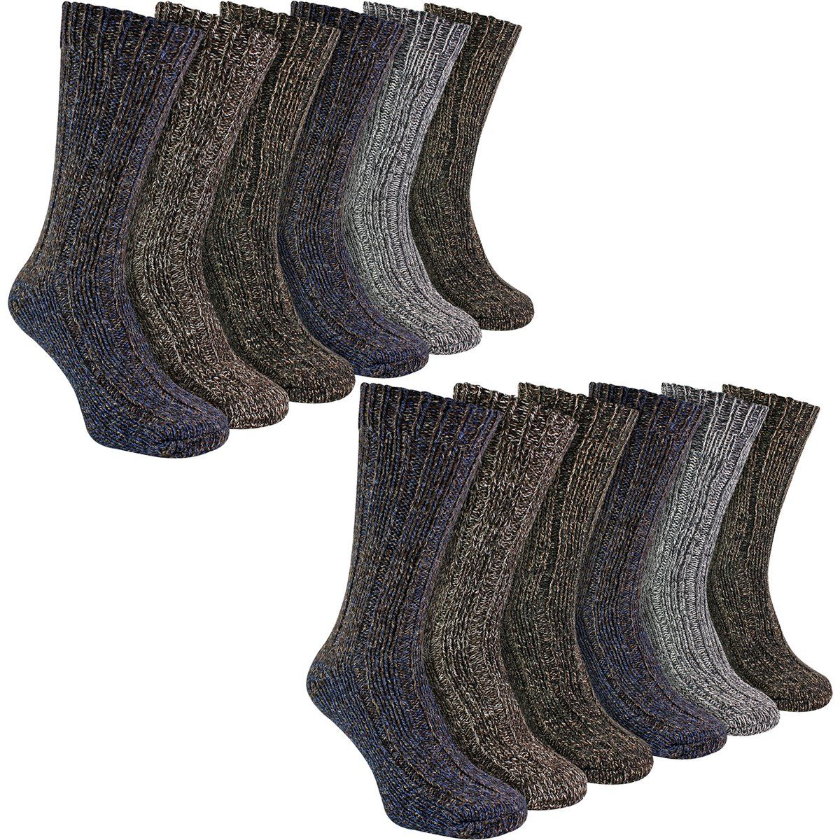 Gerippte Alpakawollmix-Stiefelsocken