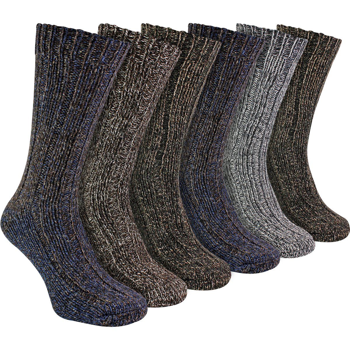 Alpakawoll-Stiefelsocken mit Rippstruktur