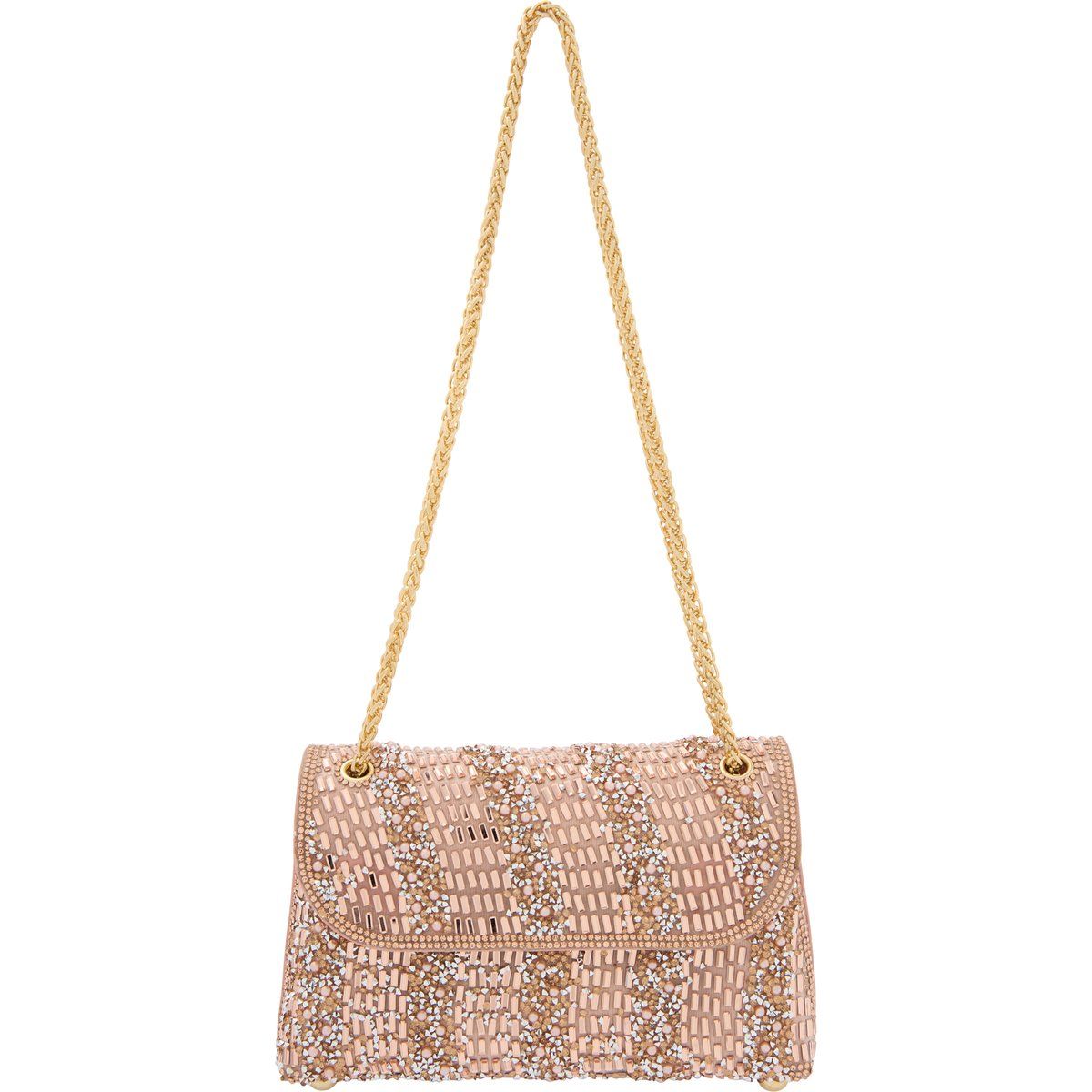 Verzierte Abendtasche mit Kettenriemen