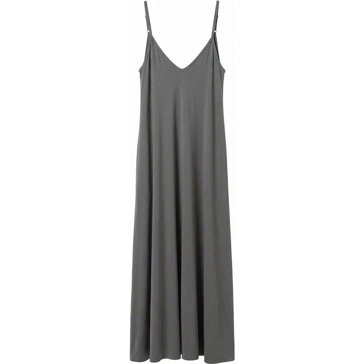 Minimalistisches Maxikleid mit V-Ausschnitt