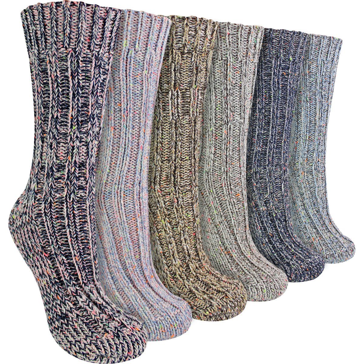Gerippte Alpakamischgewebe Melange Strickwaren