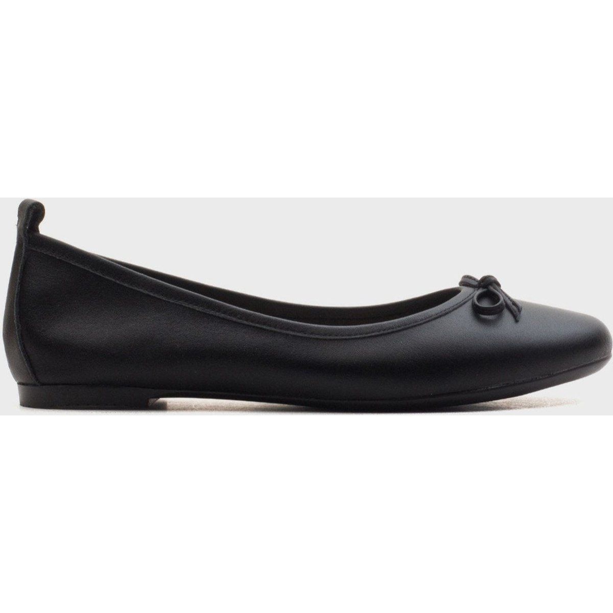Klassische Leder-Ballerinas mit Schleife