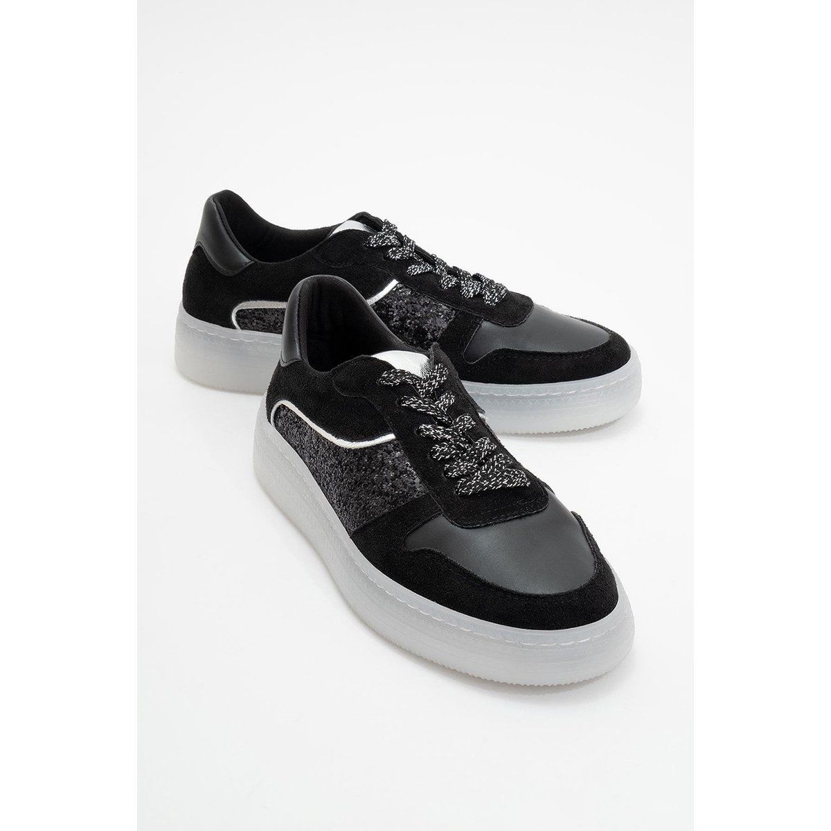 Glitzer-Leder-Sneaker