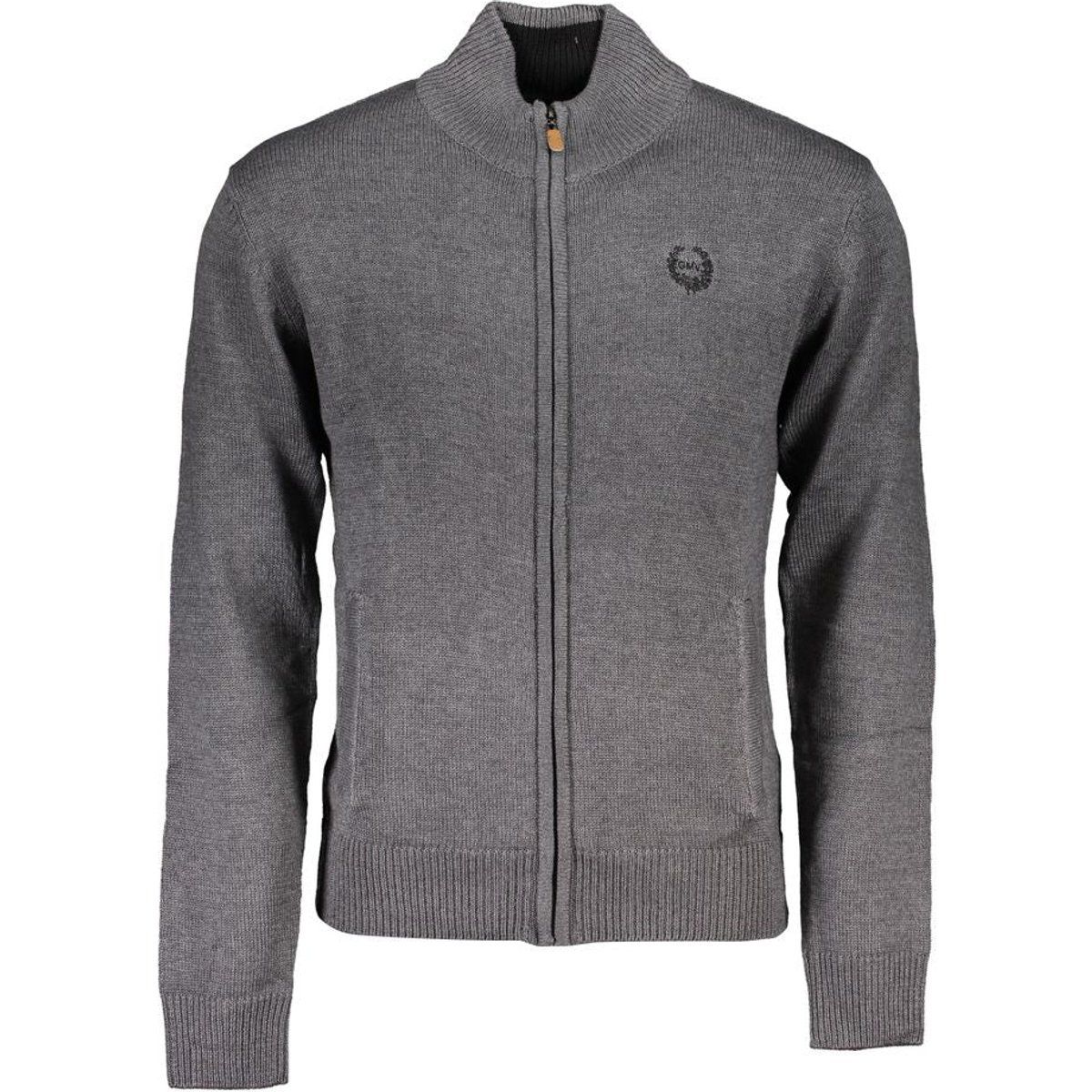 Strickjacke mit Reißverschluss und Stehkragen