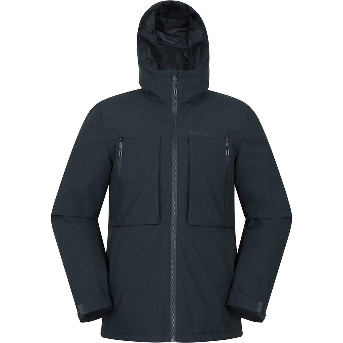 Wattierter wasserabweisender Parka mit Kapuze