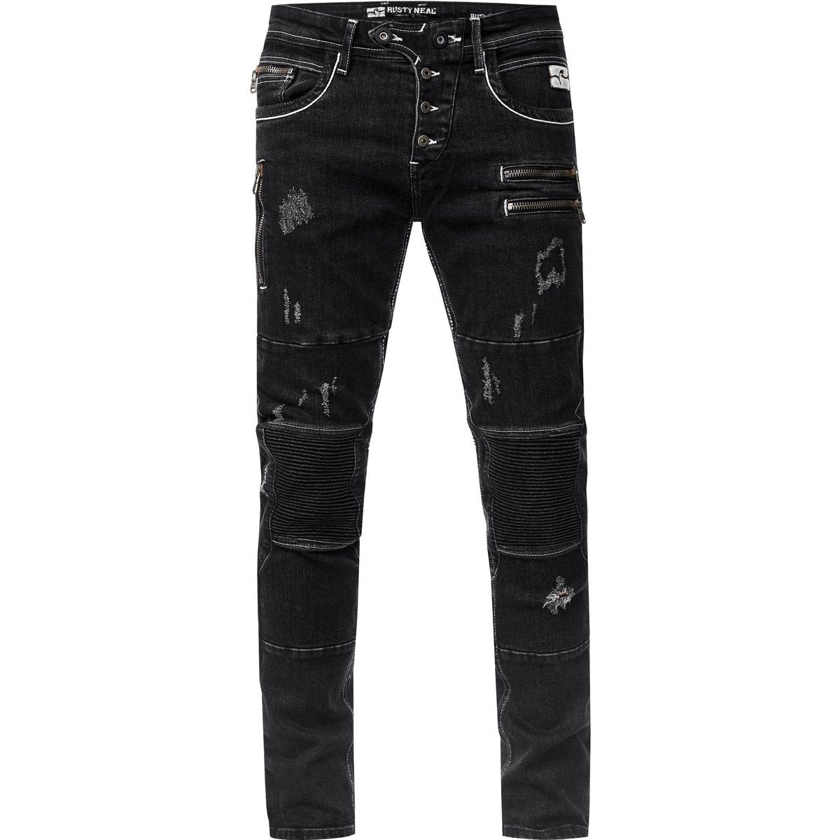 Moto Biker Jeans Slim Fit