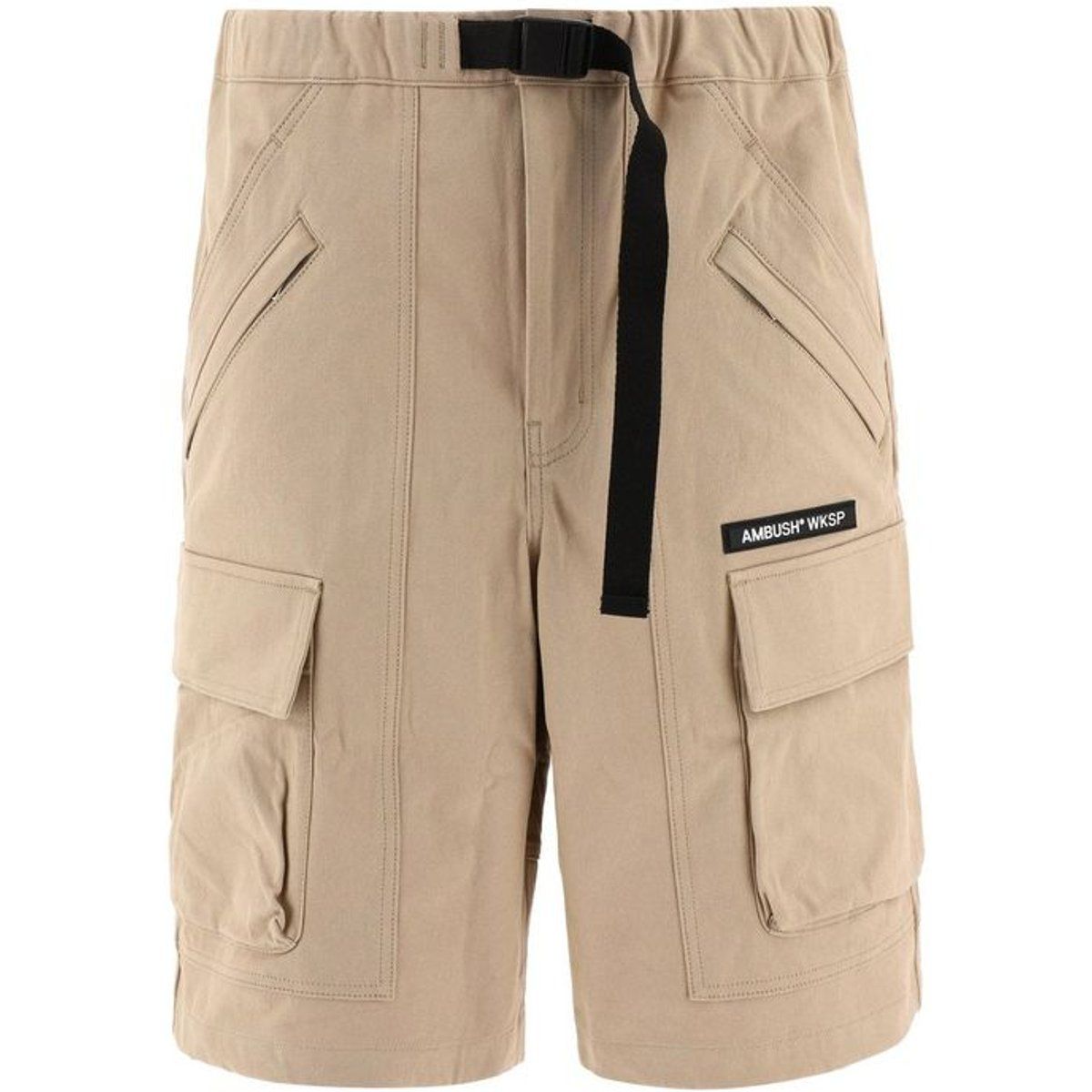 Cargo-Bermuda-Shorts mit integriertem Gürtel