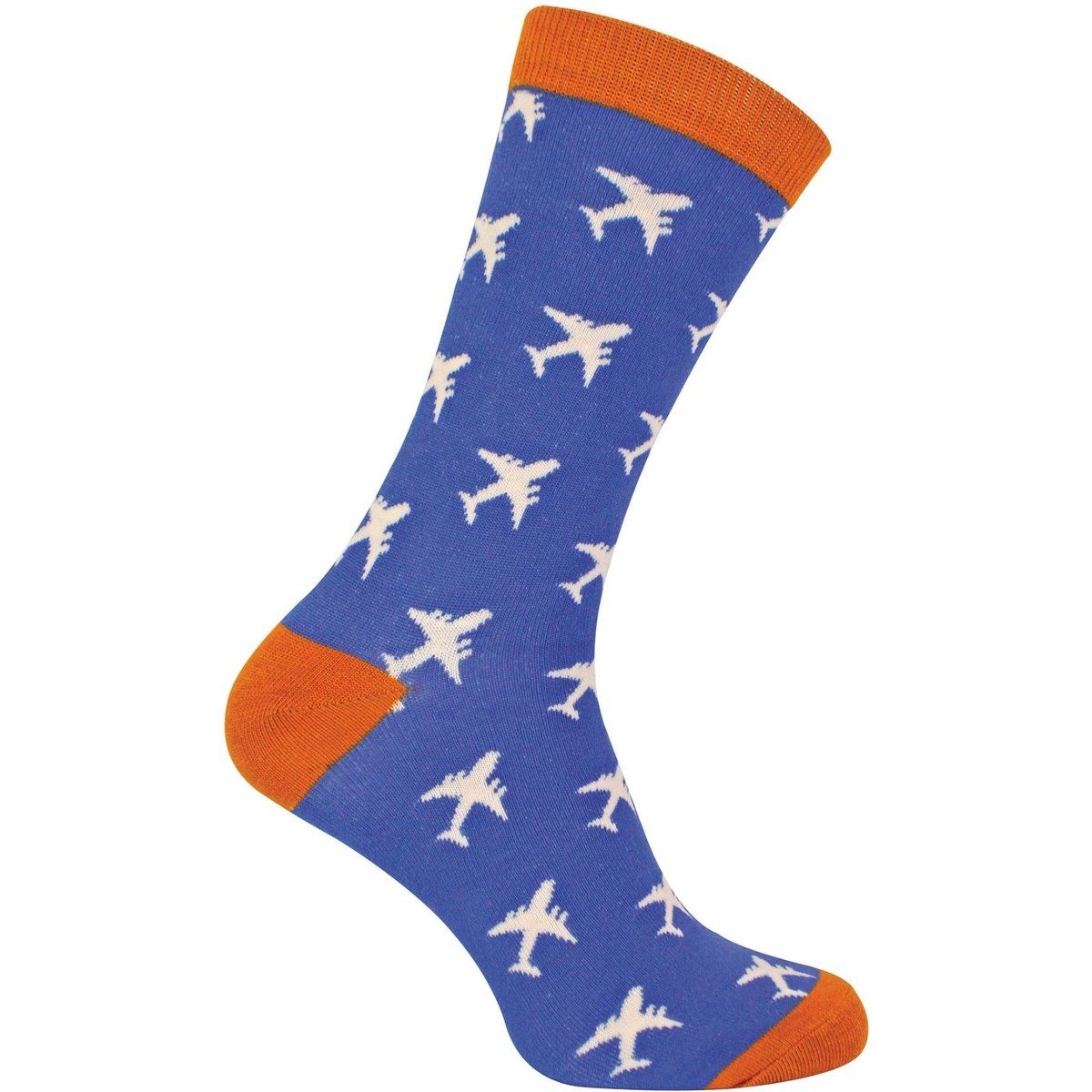 Originelle Crew-Socken mit Flugzeugmuster