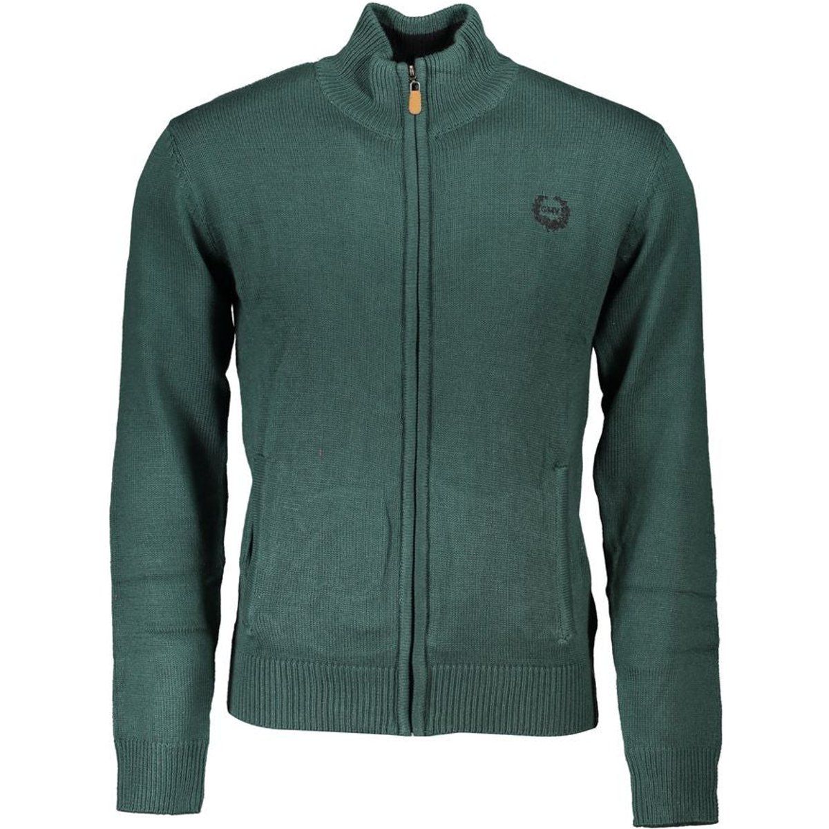 Strick-Cardigan mit Stehkragen und Reißverschluss
