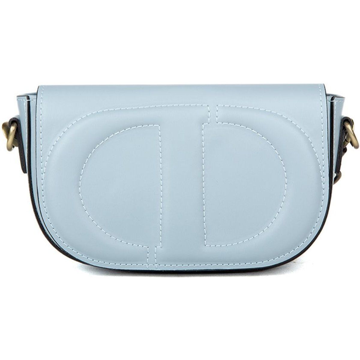Elegante geprägte Satteltasche aus Leder