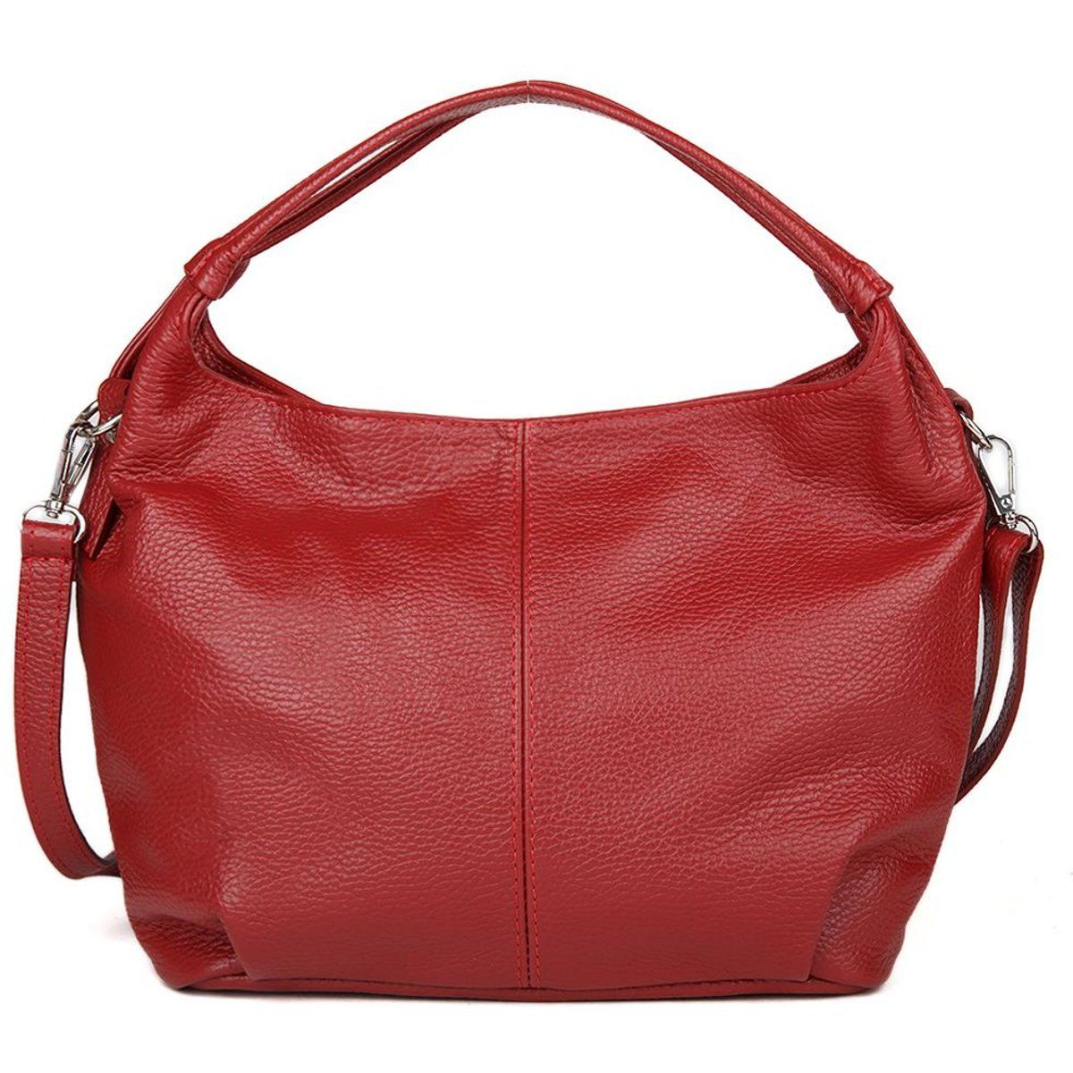 Hobo-Schultertasche aus strukturiertem Leder