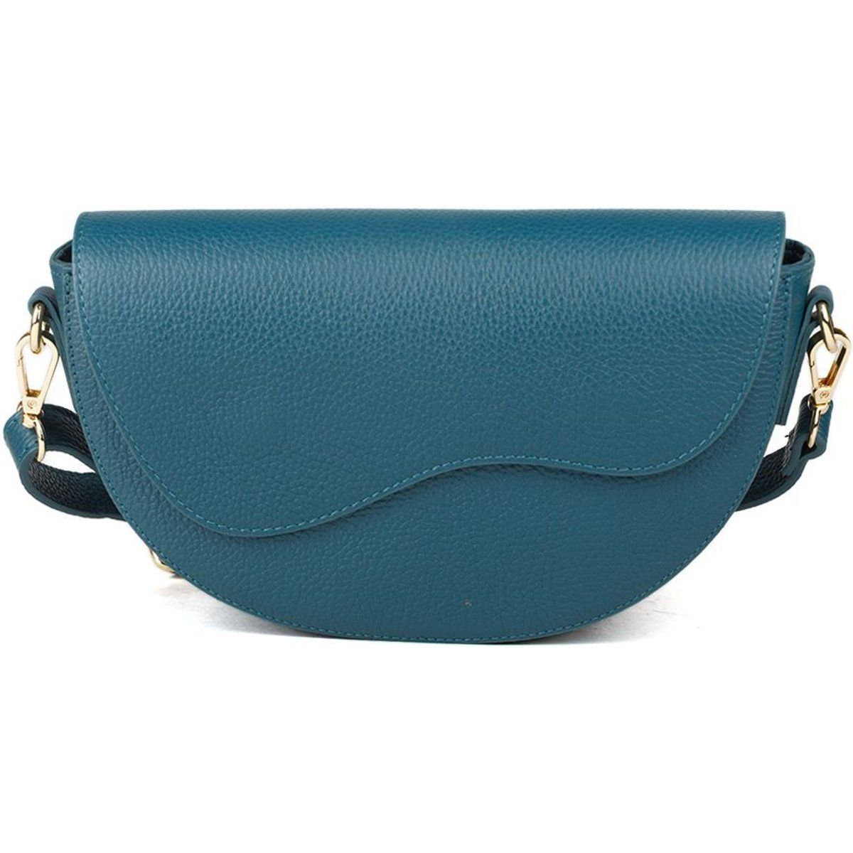 Halbmond-Tasche aus strukturiertem Leder