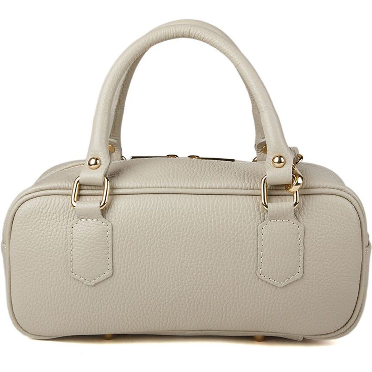 Elegante Henkeltasche aus genarbtem Leder