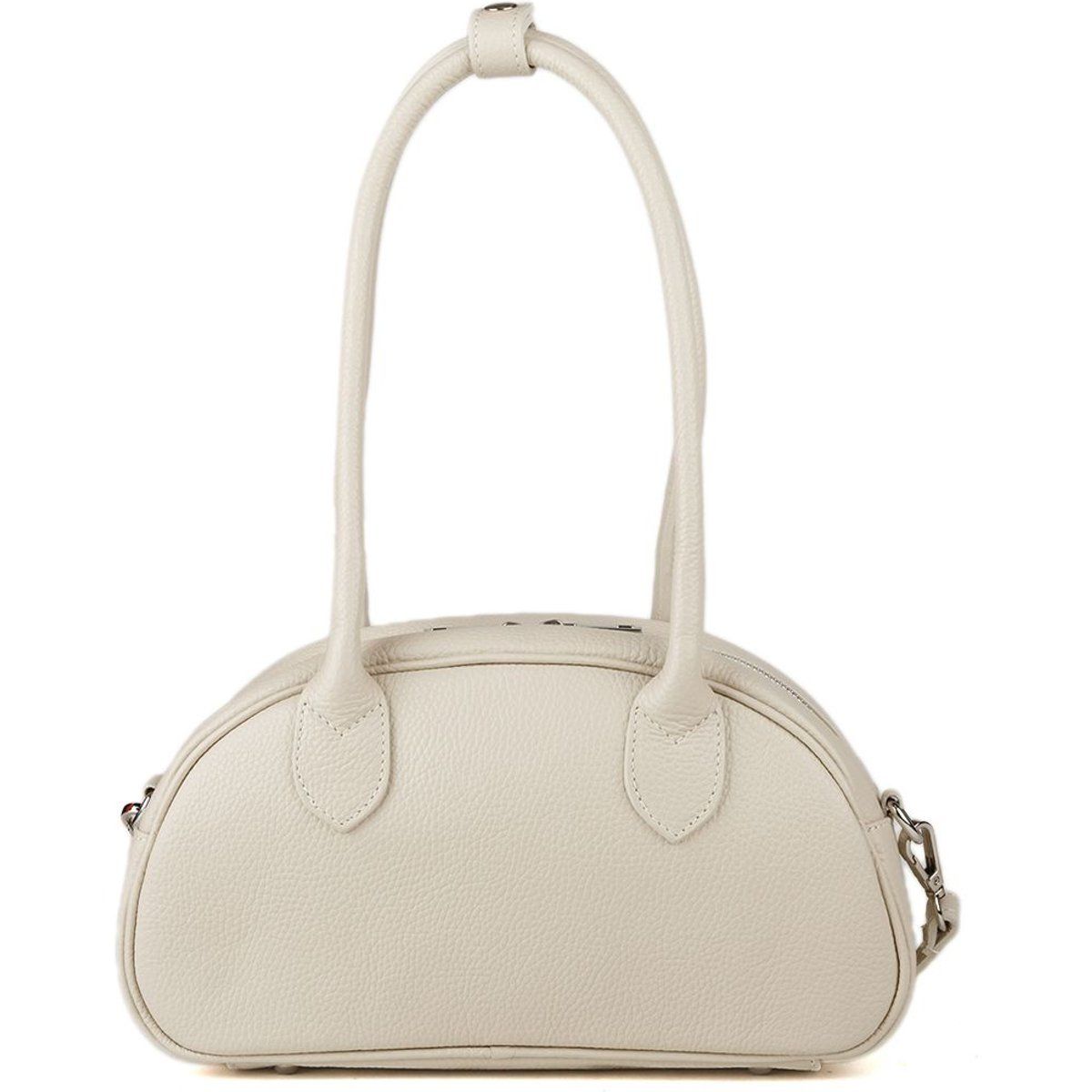 Lederschultertasche mit abgerundeter Silhouette