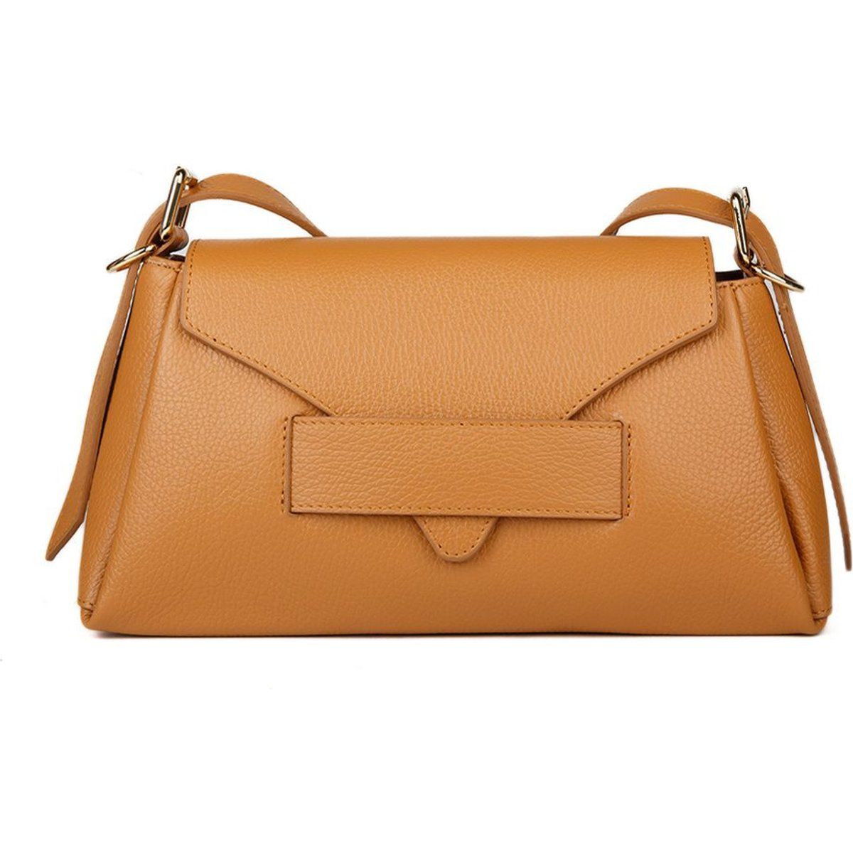 Elegante strukturierte Leder-Schultertasche