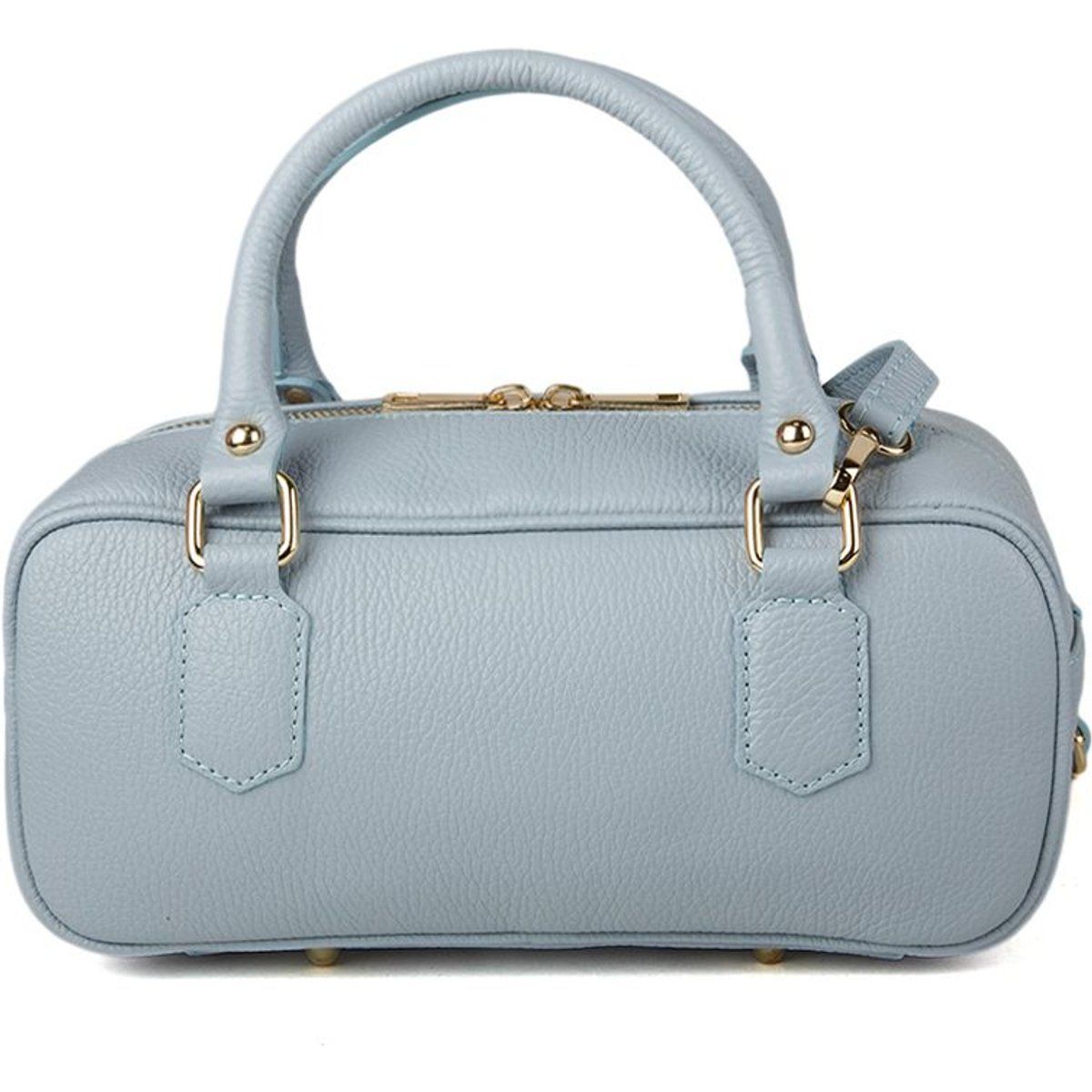 Elegante Satchel-Tasche aus genarbtem Leder